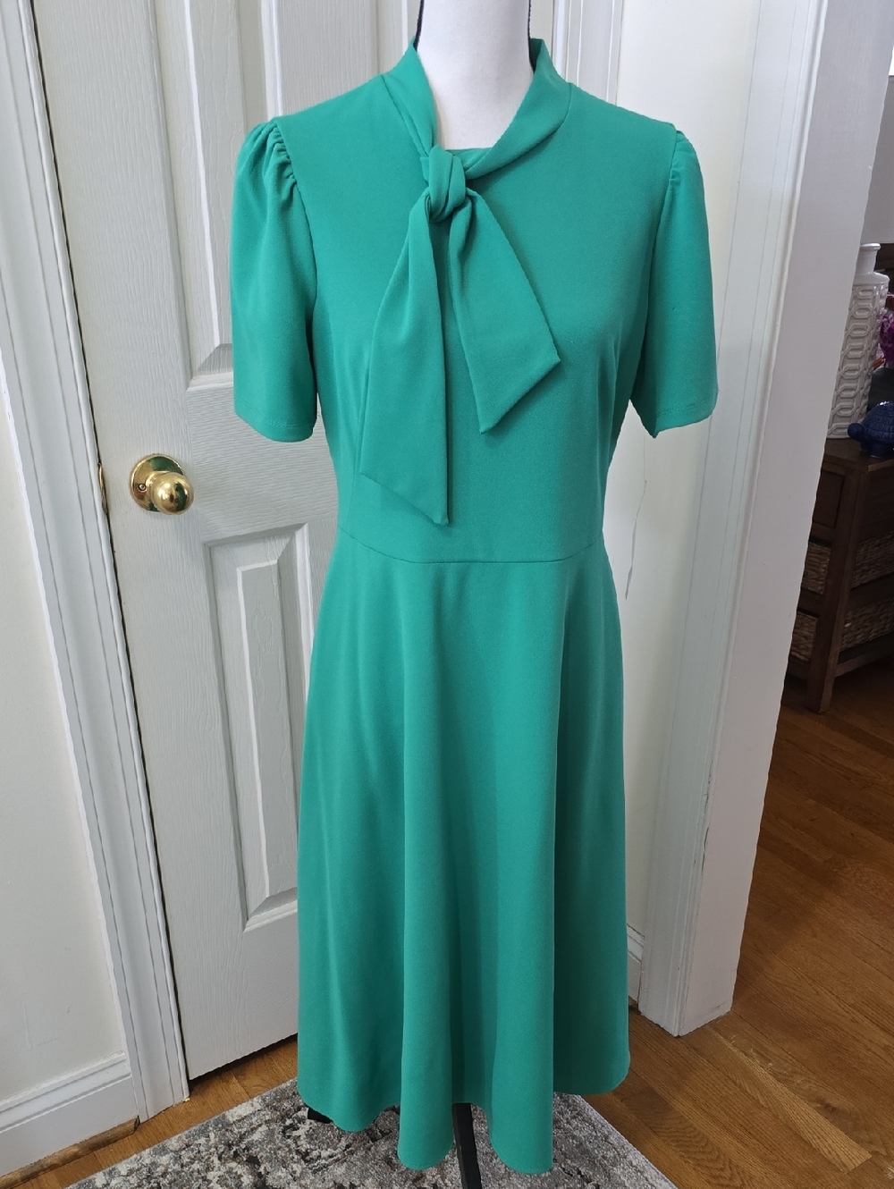 LONDON STYLE COLLECTION BRAND WOMEN'S GREEN SHORT SLEEVES DRESS SIZE 10